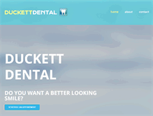 Tablet Screenshot of duckettdental.com